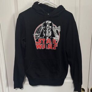 Star Wars Black Hoodie with Red & White Graphic